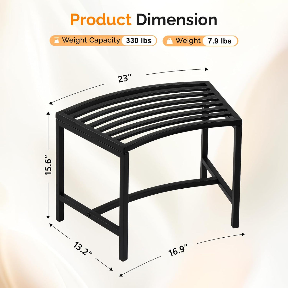 Outdoor Metal Curved Fire Pit Benches Set‑8