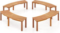 Wood Curved Fire Pit Bench