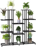 Black 9‑Tier Metal Plant Stand