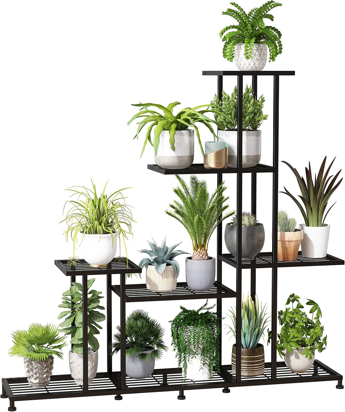 Black 5‑Tier Metal Plant Stand