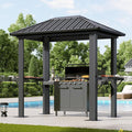 Gray 5'x8' Hardtop Grill Gazebo